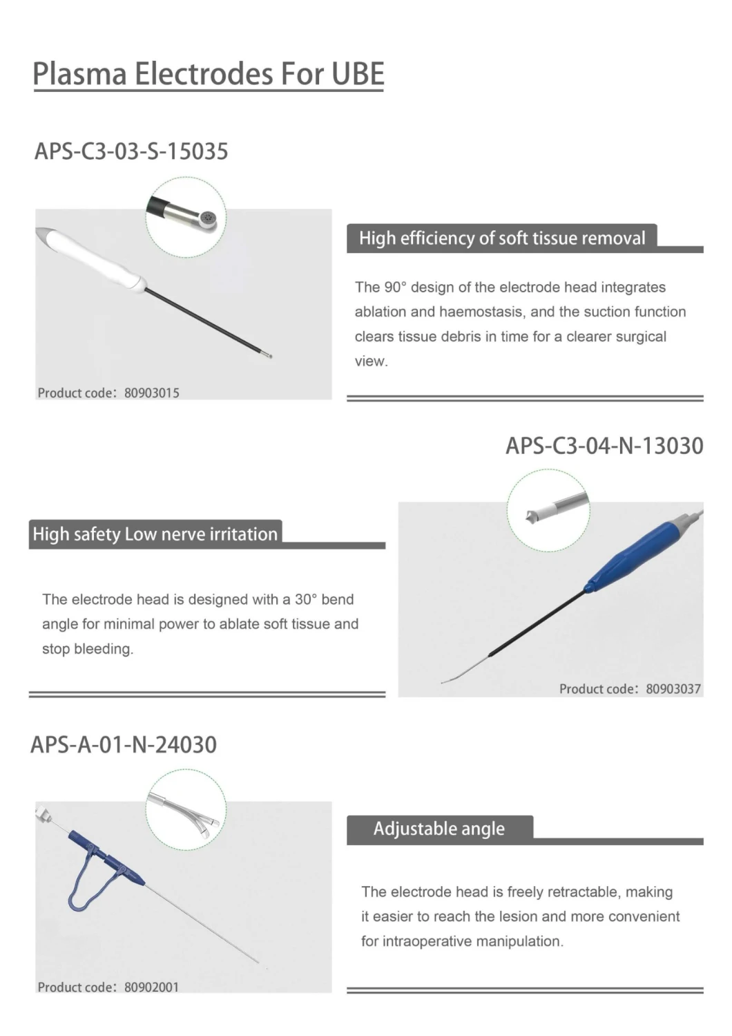 Chinese Manufacture Orthopedic Surgery Electrosurgical Electrodes Sphincterotome