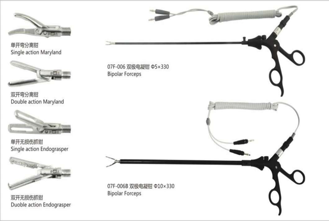 Surgical Laparoscopic Dual Action Bipolar Coagulating Maryland Bipolar Forceps