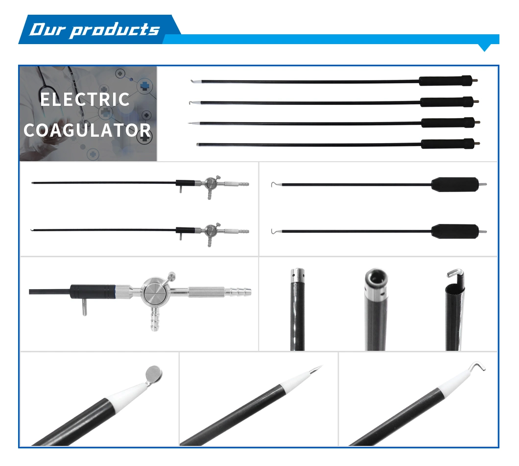 Best Sales Laparoscopic Medical Equipments Surgical Instruments of Hf Monopolar Electric Coagulator L Hook Electric Coagulator Suction Hook