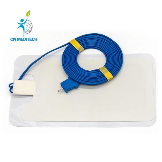 Plaque de mise à la terre du patient électrochirurgical jetable ESU avec câble